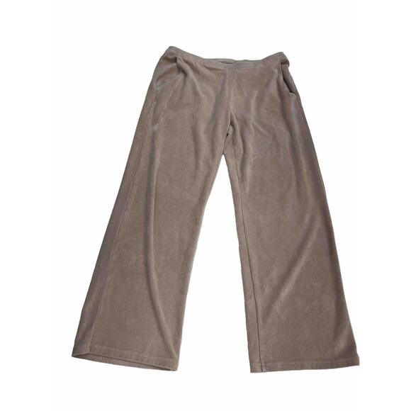 VTG LL Bean Pants Womens Pull On Corduroy Pockets Stretch Size L - Picture 1 of 7